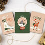 Pack Of Three Retro Inspired Christmas Cards, thumbnail 1 of 2