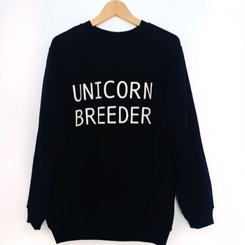 'Unicorn Breeder' Slogan Sweatshirt, 3 of 3