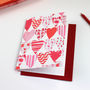 Love Hearts Valentine's Day Card, thumbnail 2 of 4
