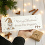 Personalised Christmas Gonk Wooden Mantel Decoration, thumbnail 3 of 5