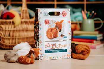 Sleepy Fawn Needle Felting Craft Kit, 3 of 4