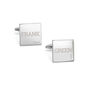 Personalised Classic Silver Plated Square Cufflink Set, thumbnail 6 of 7