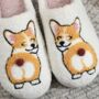 Cute Corgi Slippers With Pom Pom Tail, thumbnail 3 of 6