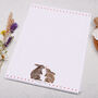 A4 Letter Writing Paper Rabbits And Hearts Border, thumbnail 3 of 4