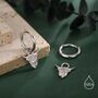 Sterling Silver Highland Cow Huggie Hoops, thumbnail 5 of 12