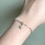 Sterling Silver Mini Starfish Anklet, thumbnail 6 of 12