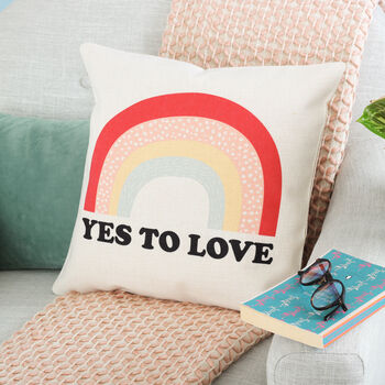 Personalised Rainbow Cushion Gift For Boy Or Girls Room, 2 of 3