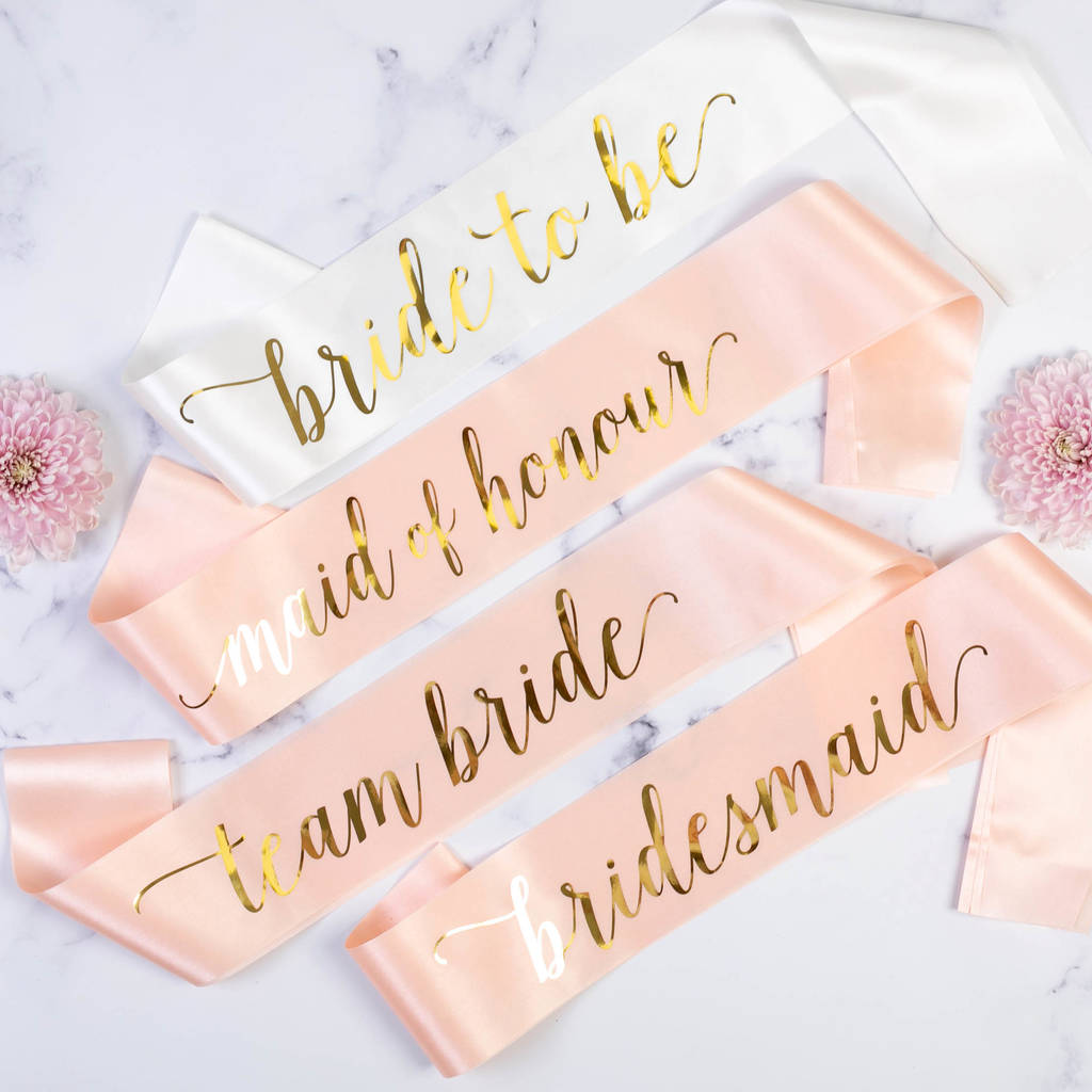 How To Make Team Bride Sash