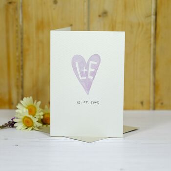 Personalised Hand Painted Heart Card, 11 of 12
