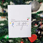 Personalised Couples Christmas Card And Date Envelope, thumbnail 1 of 6