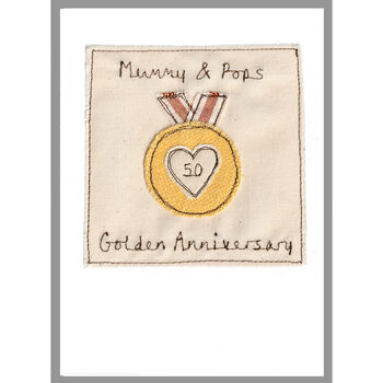 Personalised Gold Medal 50th Anniversary Card, 8 of 11