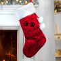 Personalised Santa Paws Dog Christmas Stocking, thumbnail 3 of 4