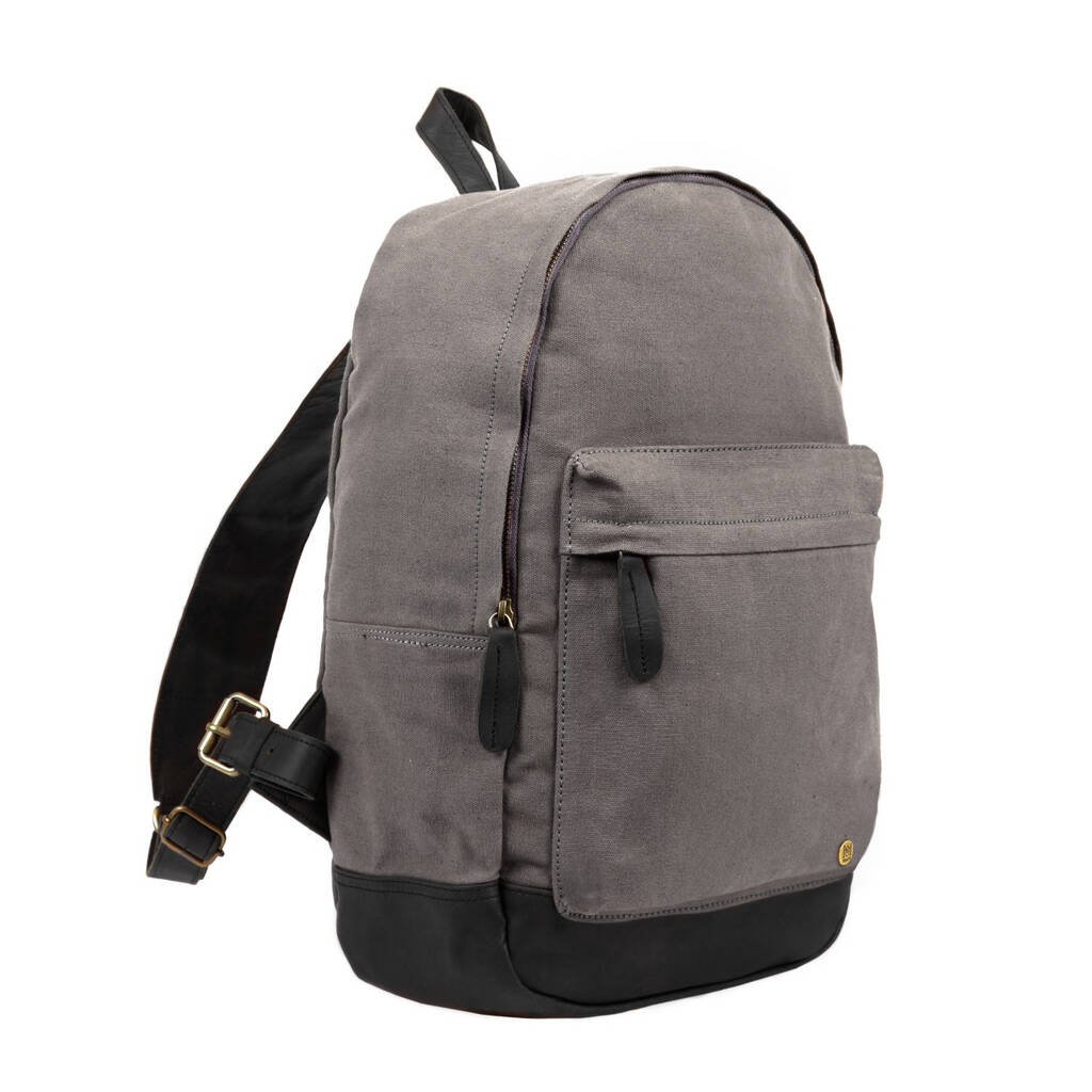 Personalised Canvas Classic Backpack/Rucksack By MAHI Leather