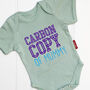 Personalised Carbon Copy Babygrow, thumbnail 2 of 9