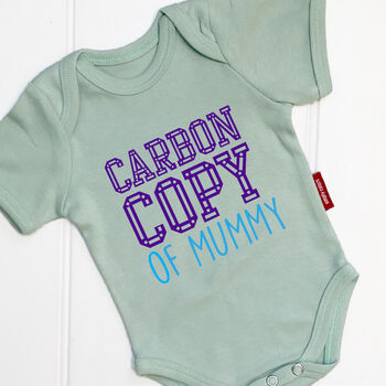 Personalised Carbon Copy Babygrow, 2 of 9