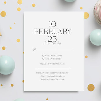 My Love Is Personalised Wedding Invitations 10 Pack, 3 of 3