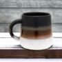 Glazed Black/Brown Ombre Stoneware Mug, thumbnail 2 of 4