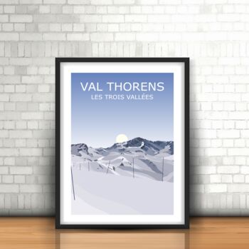 Val Thorens Three Valleys Ski Resort Art Print, 2 of 3