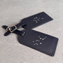 Zodiac Leather Luggage Tag – Personalised Travel Gift, thumbnail 2 of 7