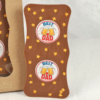 Fathers Day Handmade Milk Chocolate 'Best Dad' Slab, 2 of 2