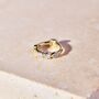 Mini Diamond Trilogy Huggie Hoop Earring 9k Gold, thumbnail 1 of 4