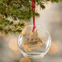 Personalised Festive Car And Tree Glass Dome Bauble, thumbnail 6 of 7