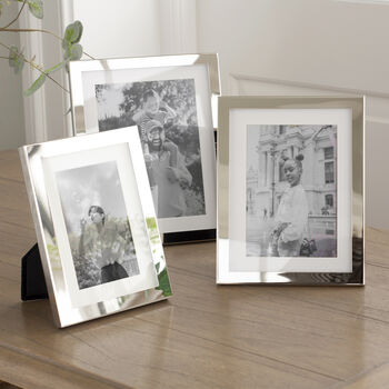 Classic Polished Silver Picture Frame With Ivory Mount, 2 of 5