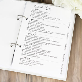 Personalised Botanical Border Wedding Planner, 7 of 12