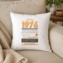 Personalised 50th Birthday Gift 1976 Cushion, thumbnail 4 of 10