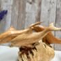 Hand Carved Wooden Dolphin Family Sculpture Ornament, thumbnail 2 of 10