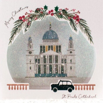 St Paul's Cathedral Sparkling Pop Up Christmas Card, 3 of 7
