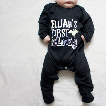 Personalised Baby's First Halloween Babygrow, 2 of 3