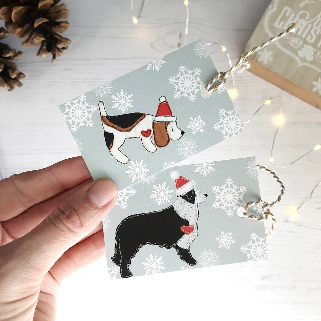 Dog Christmas Gift Tags By Ren and Thread