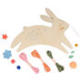 Wooden Bunny Embroidery Easter Kraft Kit, thumbnail 2 of 4