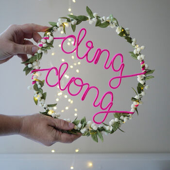 Mistletoe Light Up Slogan Wreath, 2 of 5
