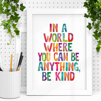 'Be Kind' Watercolour Print, 2 of 5
