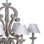 Grey Chandelier With Six Cream Shades, thumbnail 2 of 2