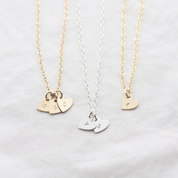 Personalised Tiny Heart Charm Necklace, 3 of 8