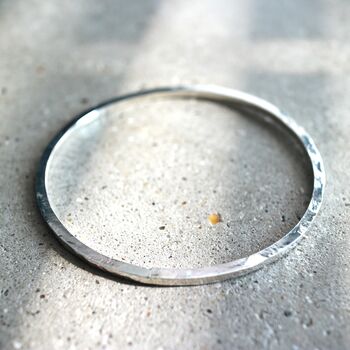Handcrafted Personalized Sterling Silver Bangle, 3 of 3