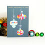 Christmas Baubles Greetings Card, thumbnail 3 of 5