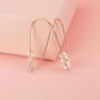 Herkimer Diamond Drop Earrings In Rose Gold Filled, thumbnail 3 of 7