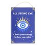 Protection All Seeing Eye Metal Hanging Sign, thumbnail 1 of 3