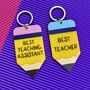 Best Teaching Assistant Gift Pencil Keyring, thumbnail 3 of 3