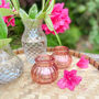 Textured Pressed Glass Sweetheart Vases 19cm, thumbnail 5 of 5