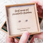 'Great Mums Get Promoted To To Grandma' Heart Earrings, thumbnail 4 of 9