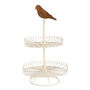 Ivory Bird Double Tiered Cake Stand, thumbnail 2 of 7