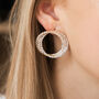 Crystal Encrusted Hoop Earrings, thumbnail 1 of 4
