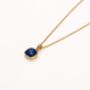Gold Lapis Lazuli Pendant Necklace, thumbnail 1 of 9