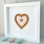 9th Anniversary Personalised Pottery And Oak Heart, thumbnail 2 of 5