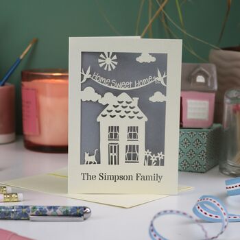 Personalised New Home Laser Cut Card, 6 of 9
